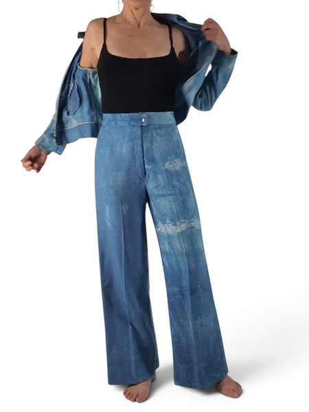 Denim pantsuit