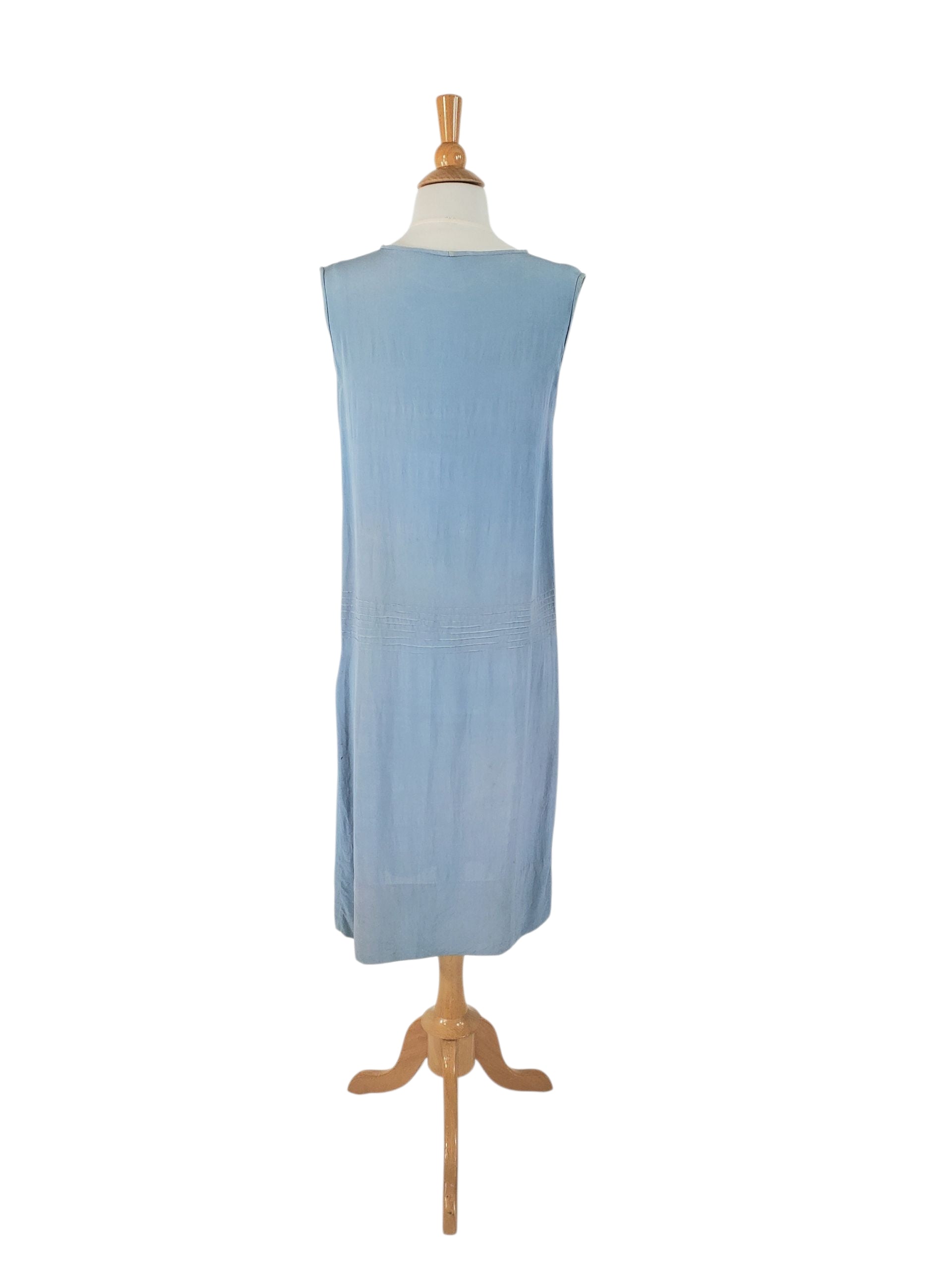 20s Blue Drop-Waist Sleeveless Shift Dress Better Dresses Vintage 20s Blue Drop-Waist Sleeveless Shift Dress Better Dresses Vintage