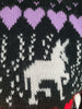 Close up of unicorn and hearts