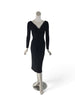 50s Slim Criss-Cross Bodice Cocktail Dress