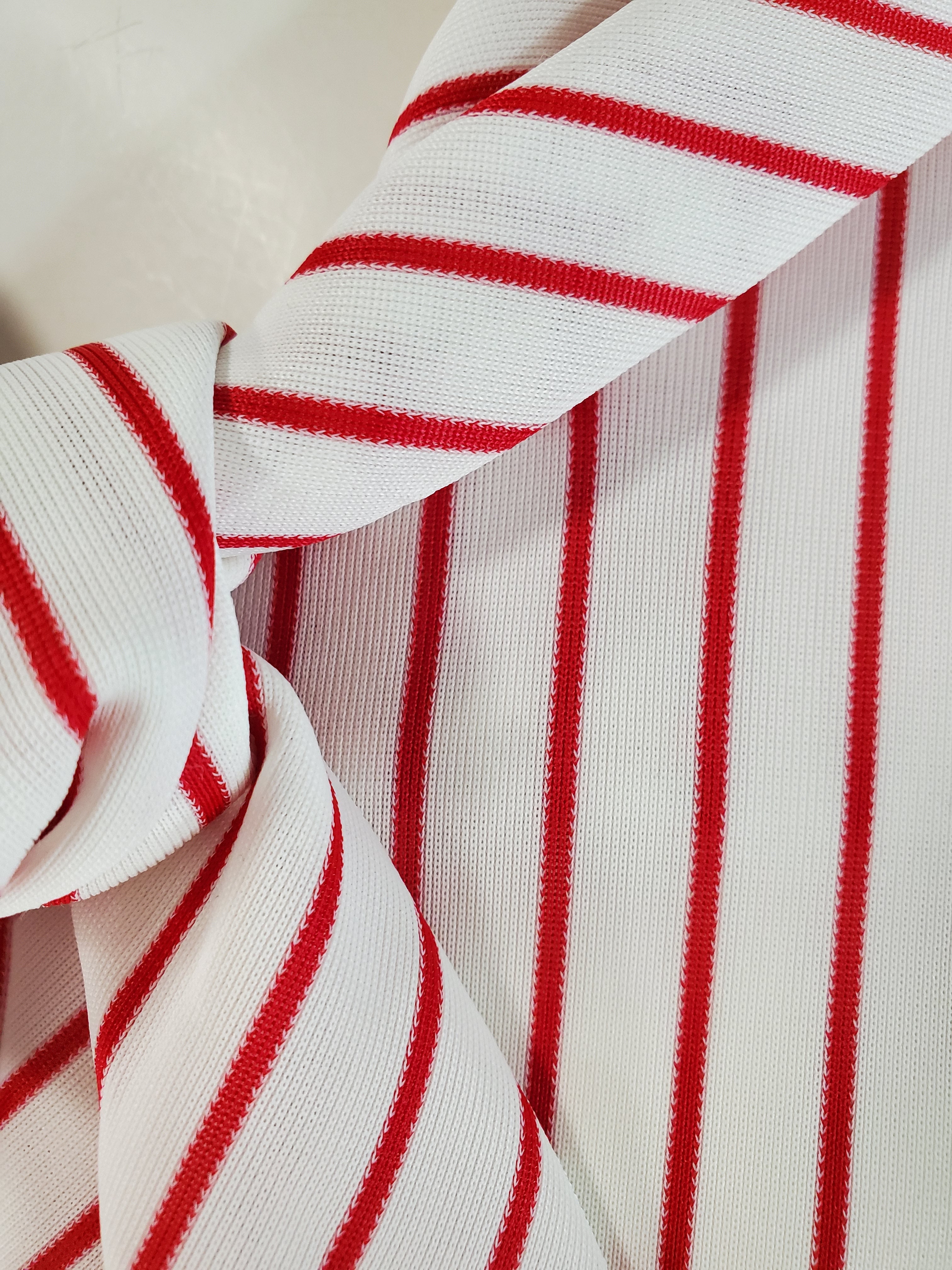 60s Does 20s Red Stripes Shift Dress With Tie Collar - med, lg Better Dresses Vintage 60s Does 20s Red Stripes Shift Dress With Tie Collar - med, lg Better Dresses Vintage