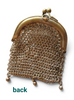 back of antique chainmail coin purse