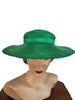 front view of 80s wide brim straw hat