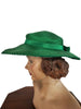 left side view of 1980s (or 40s) straw hat