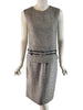 50s/60s skirt set in gray houndstooth