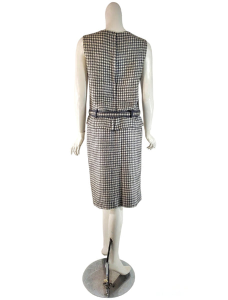 back view of 50s/60s houndstooth skirt set