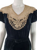 Close view of bodice of 1930s dress