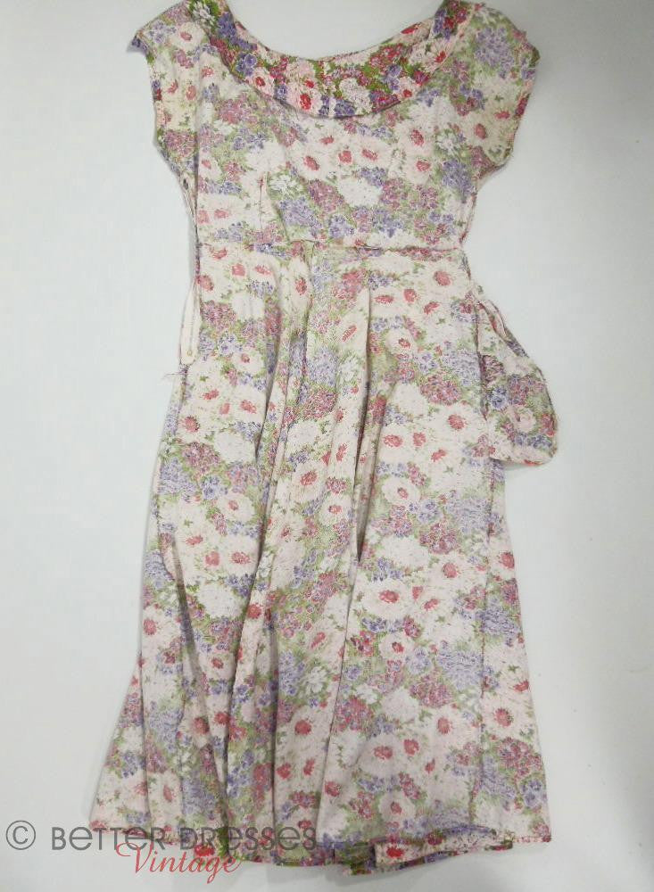 Vintage 50s Floral Day Dress With Circle Skirt - medium – Better ...