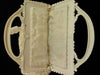 1940s Handbag in Cream Crochet Purse by Tilco - interior