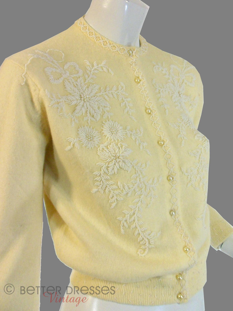 50s Beaded Cashmere Cardigan