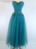 50s Strapless Tulle Gown - full length