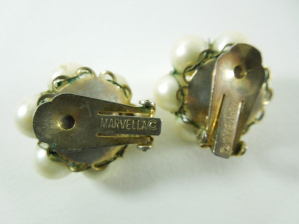Marvella pearl clip earrings top
