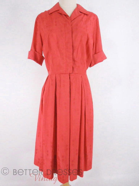 50s/60s Red Shirtwaist at Better Dresses Vintage
