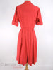 50s/60s Red Shirtwaist at Better Dresses Vintage - back view