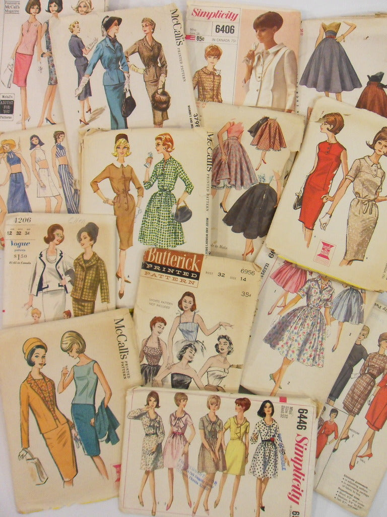 Vintage Sewing Patterns Lot of 14 from 50s 60s 70s – Better Dresses Vintage
