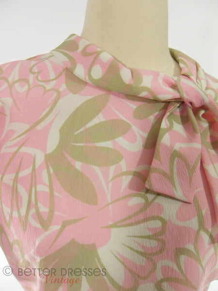 60s Pink and Taupe Dress