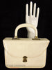 1950s/1960s Structured Purse in Cream Vinyl