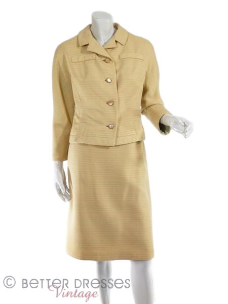 60s Skirt Suit in Pastel Plaid