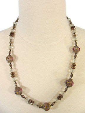 50s Czech Glass Bead Necklace