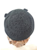 40s Black Grosgrain Beret Hat