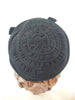 40s Black Grosgrain Beret Hat