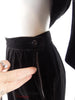 50s Black Velvet Skirt Suit - skirt closure