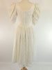 Vintage 80s Gunne Sax Cream Lace Party Dress Short Wedding Gown at Better Dresses Vintage. back