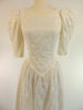 Vintage 80s Gunne Sax Cream Lace Party Dress Short Wedding Gown at Better Dresses Vintage. close