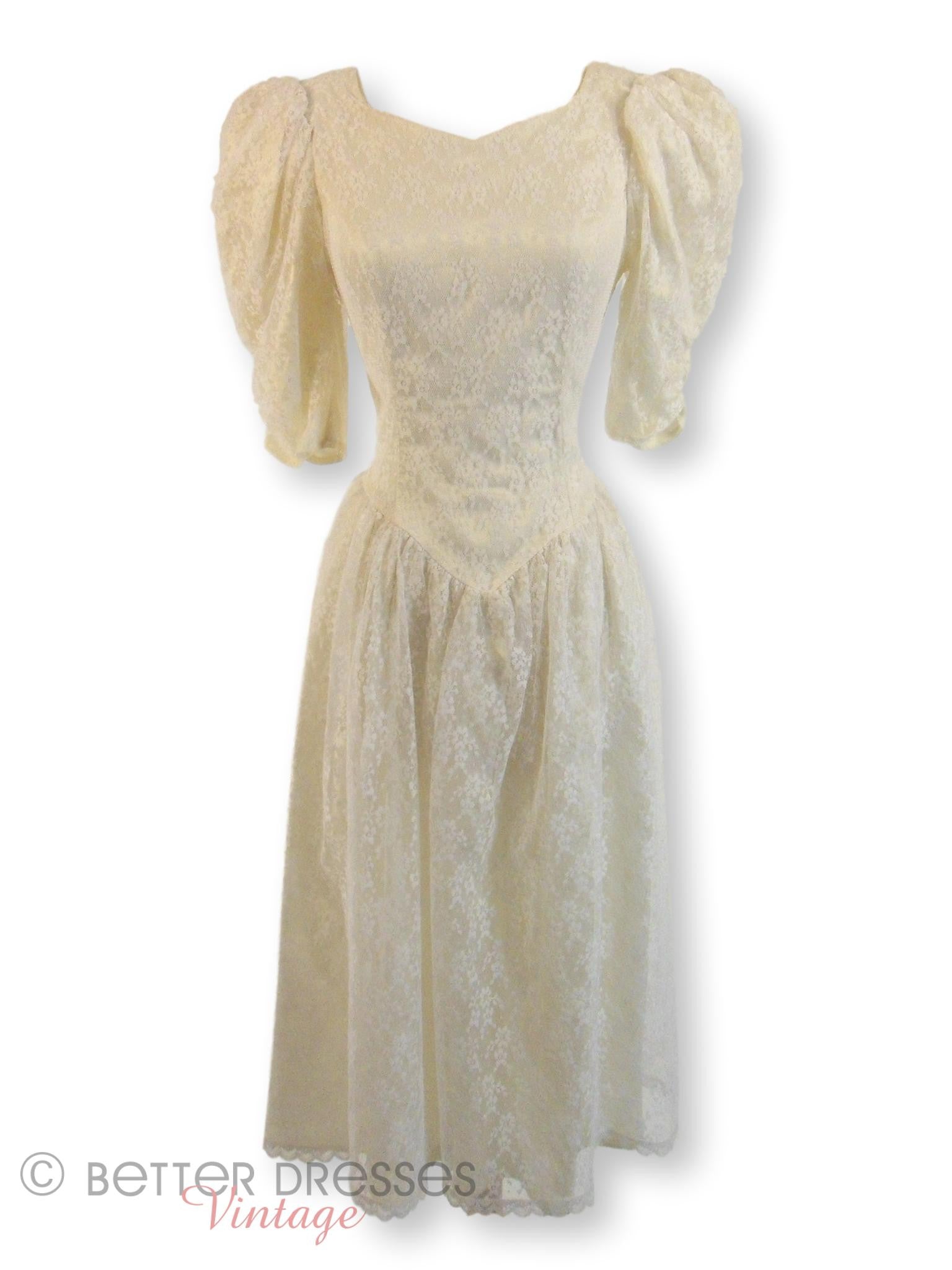 short 80s wedding dress 80s style mermaid lace sleeve wedding dress with removable skirt Lisposa