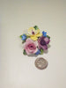 broche vintage Crown Staffordshire