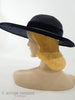 1940s 1950s New Look Hat in Navy Blue - back