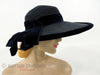 1940s 1950s New Look Hat in Navy Blue - side