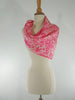 Saks Fifth Avenue pink silk bandanna scarf made in Italy. At Better Dresses Vintage. on mannequin far view