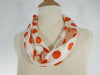 60s Mod Orange Polka Dot Infinity Scarf