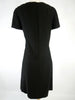 Ben Barack little black cocktail dress with pave rhinestone buttons. Back view. BDV