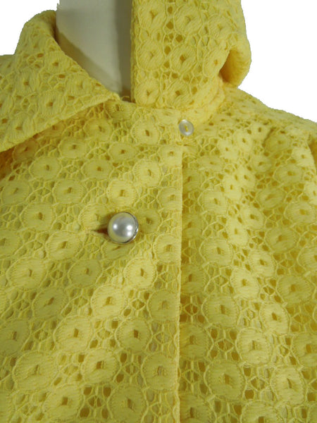 70s Lace Coat Dress Close View