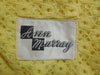 Vintage 70s Ann Murray Yellow Lace Coat Dress at Better Dresses Vintage. label.