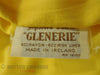 Robe Shift en lin irlandais brodé jaune des années 60