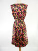 Sir James bright floral silk shift dress. Back view. BDV