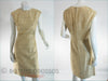 60s Gold Sheath Dress & Coat - dress front and back