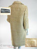60s Gold Sheath Dress & Coat - back view with labels