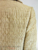 60s Gold Sheath Dress & Coat - quilting detail