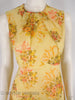 70s Yellow Floral Hostess Set - dress detail