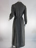 Vintage 70s Leslie Fay silver metallic knit hostess maxi dress at Better Dresses Vintage. back view