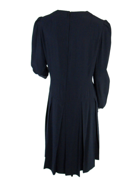 50s/60s Navy Blue Dress - back