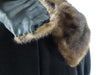 60s Black Cashmere Winter Coat with Mink Collar