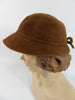Chapeau en feutre de fourrure marron Abercrombie &amp; Fitch des années 50