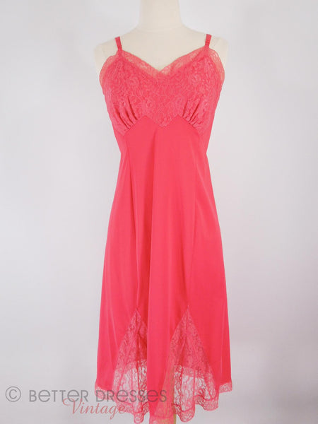 50s/60s Luxite Pink Full Slip - front