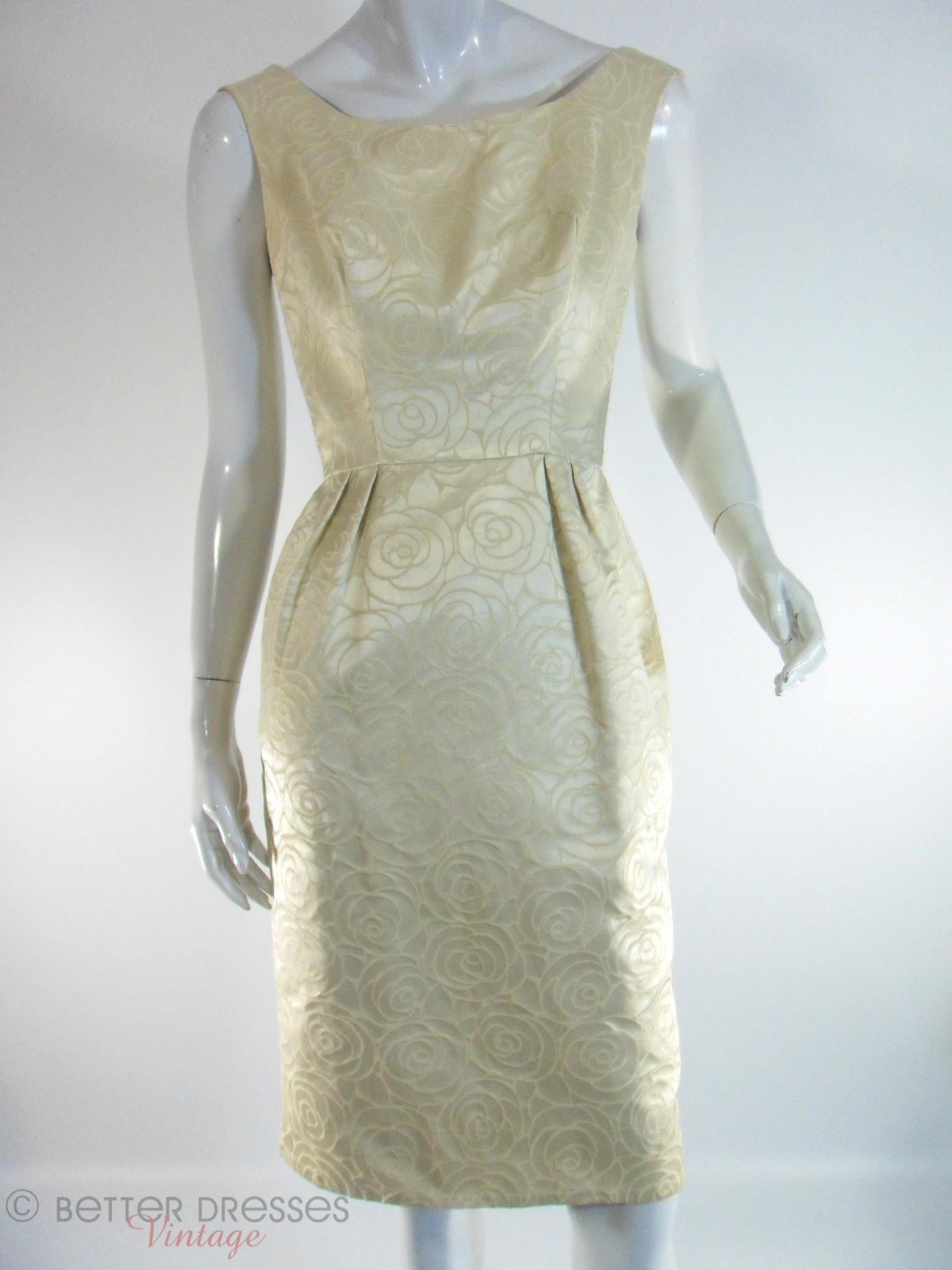 Vintage 1950s Dress and Jacket Set Ivory Brocade by Mardi Gras Better Dresses Vintage Vintage 1950s Dress and Jacket Set Ivory Brocade by Mardi Gras Better Dresses Vintage