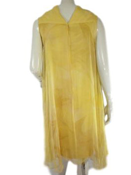Robe en soie jaune des années 60 par Pat Sandler
